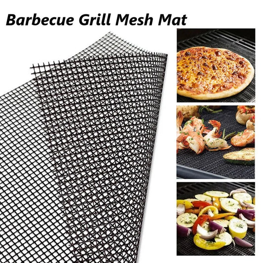 Non-stick Barbecue Mesh Mat Reusable Heat Resistance BBQ Baking Net Pad Kitchen Cooking Smoker Mat Liner Accessorie Tool